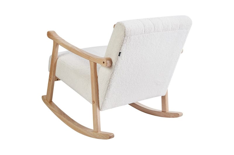 Gungstol Leknes - Vit, brun - Möbler - Vardagsrum - Stolar & sittmöbler - Snurrstolar & gungstolar