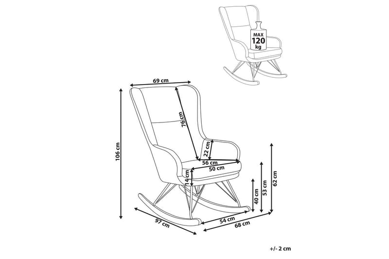 Gungstol Luoma - Beige, svart, brun - Möbler - Vardagsrum - Stolar & sittmöbler - Snurrstolar & gungstolar