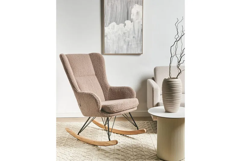 Gungstol Luoma - Beige, svart, brun - Möbler - Vardagsrum - Stolar & sittmöbler - Snurrstolar & gungstolar