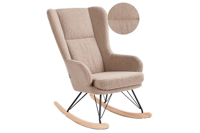 Gungstol Luoma - Beige, svart, brun - Möbler - Vardagsrum - Stolar & sittmöbler - Snurrstolar & gungstolar