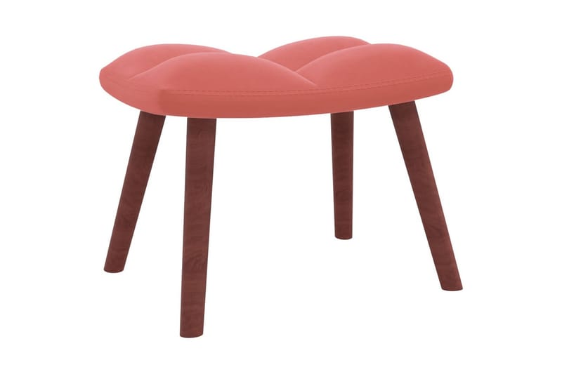 Gungstol med fotpall rosa sammet - Rosa - Möbler - Vardagsrum - Stolar & sittmöbler - Snurrstolar & gungstolar