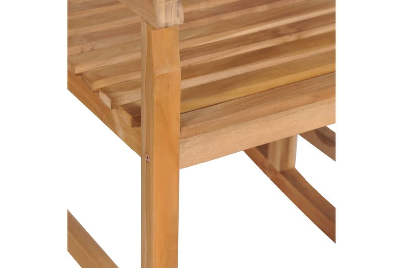 Gungstol med svart dyna massiv teak - Svart - Möbler - Vardagsrum - Stolar & sittmöbler - Snurrstolar & gungstolar
