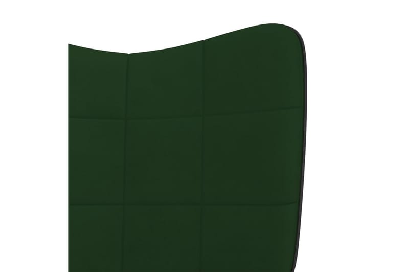 Gungstol mörkgrön sammet och PVC - Grön - Snurrstolar & gungstolar