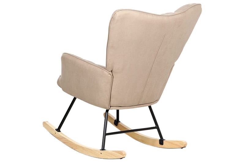 Gungstol Oulu - Beige, svart, ljust trä - Möbler - Vardagsrum - Stolar & sittmöbler - Snurrstolar & gungstolar