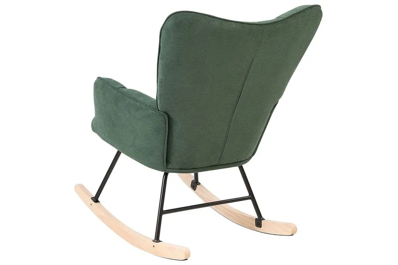 Gungstol Oulu - Grönt, svart, ljust trä - Möbler - Vardagsrum - Stolar & sittmöbler - Snurrstolar & gungstolar