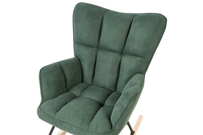 Gungstol Oulu - Grönt, svart, ljust trä - Möbler - Vardagsrum - Stolar & sittmöbler - Snurrstolar & gungstolar
