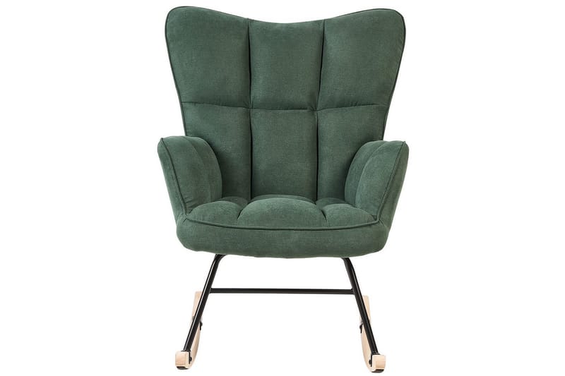 Gungstol Oulu - Grönt, svart, ljust trä - Möbler - Vardagsrum - Stolar & sittmöbler - Snurrstolar & gungstolar