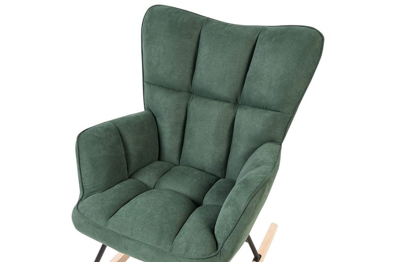 Gungstol Oulu - Grönt, svart, ljust trä - Möbler - Vardagsrum - Stolar & sittmöbler - Snurrstolar & gungstolar