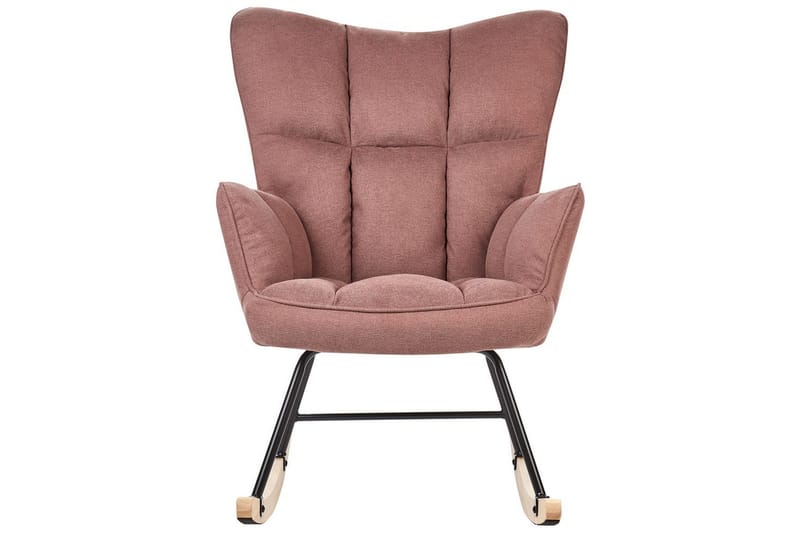 Gungstol Oulu - Rosa, svart, ljust trä - Möbler - Vardagsrum - Stolar & sittmöbler - Snurrstolar & gungstolar