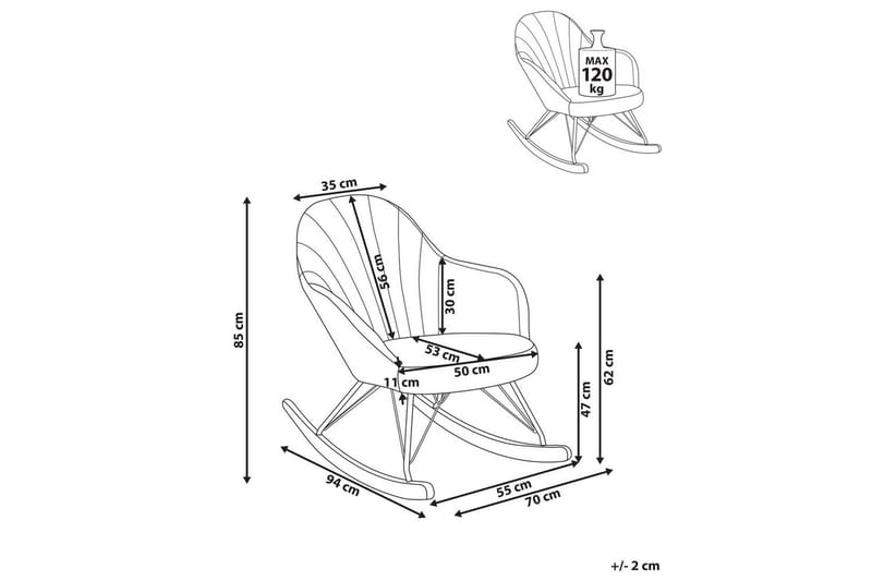 Gungstol Skale - Vit, svart, brun - Möbler - Vardagsrum - Stolar & sittmöbler - Snurrstolar & gungstolar