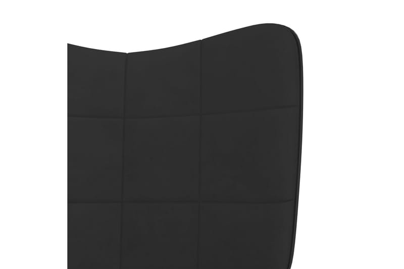 Gungstol svart sammet och PVC - Svart - Snurrstolar & gungstolar