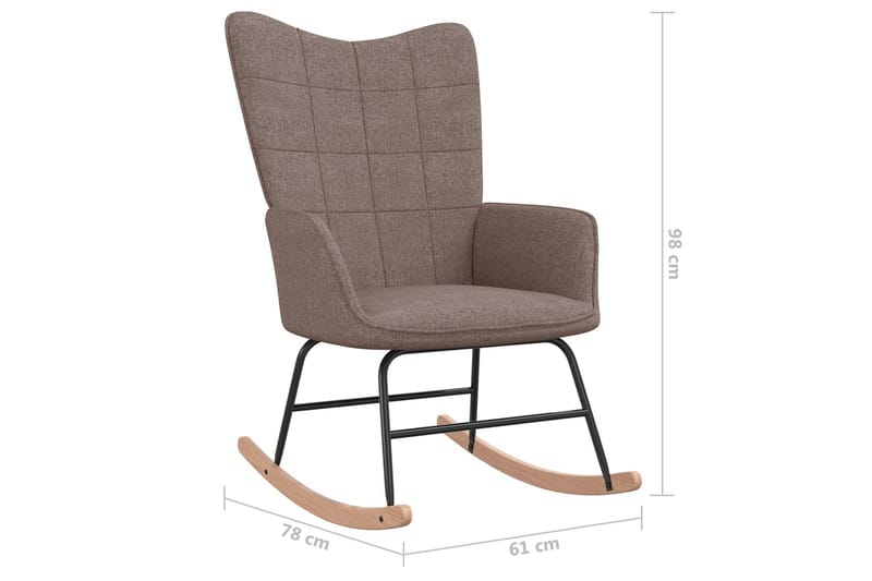 Gungstol taupe tyg - Brun - Möbler - Vardagsrum - Stolar & sittmöbler - Snurrstolar & gungstolar