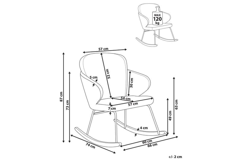 Gungstol Viken - Grönt, ljust trä - Möbler - Vardagsrum - Stolar & sittmöbler - Snurrstolar & gungstolar