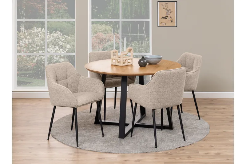 Harford Karmstol - Beige - Möbler - Vardagsrum - Stolar & sittmöbler - Karmstolar