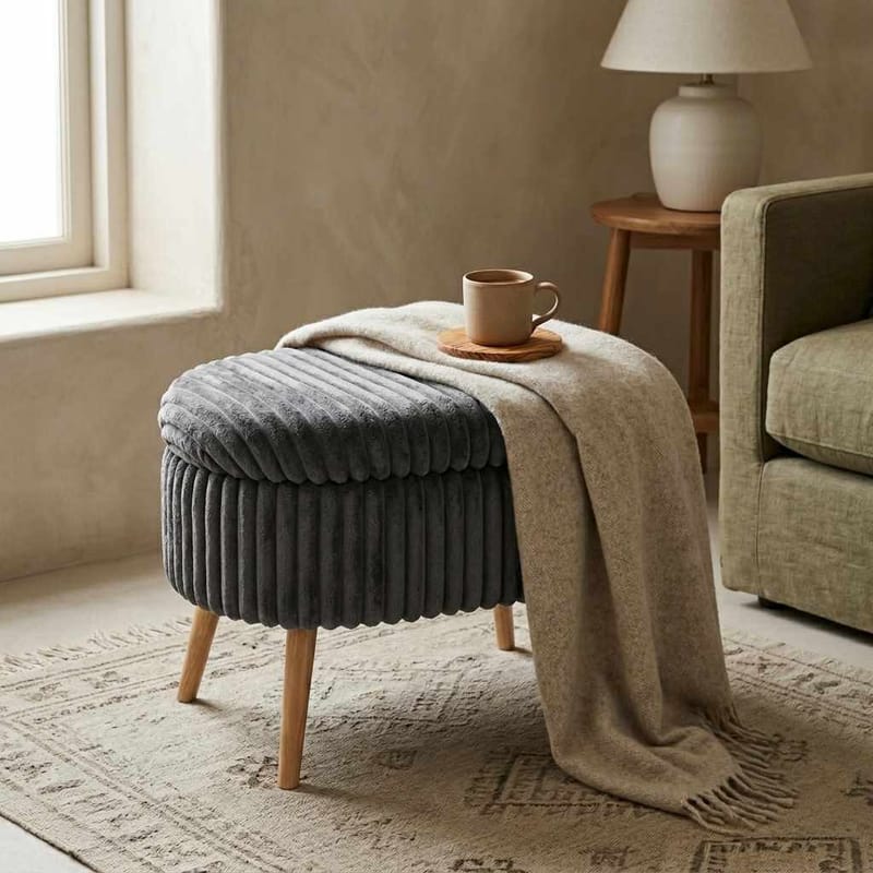 Heba Sittpuff med förvaring 60 cm - Möbler - Vardagsrum - Stolar & sittmöbler - Sittpuff