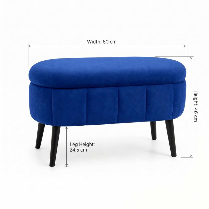 Heba Sittpuff med förvaring 60 cm - Möbler - Vardagsrum - Stolar & sittmöbler - Sittpuff