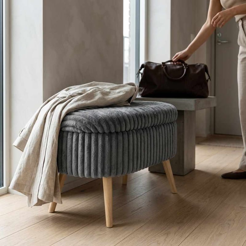 Heba Sittpuff med förvaring 60 cm - Möbler - Vardagsrum - Stolar & sittmöbler - Sittpuff