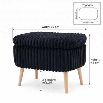 Heba Sittpuff med förvaring 60 cm - Möbler - Vardagsrum - Stolar & sittmöbler - Sittpuff
