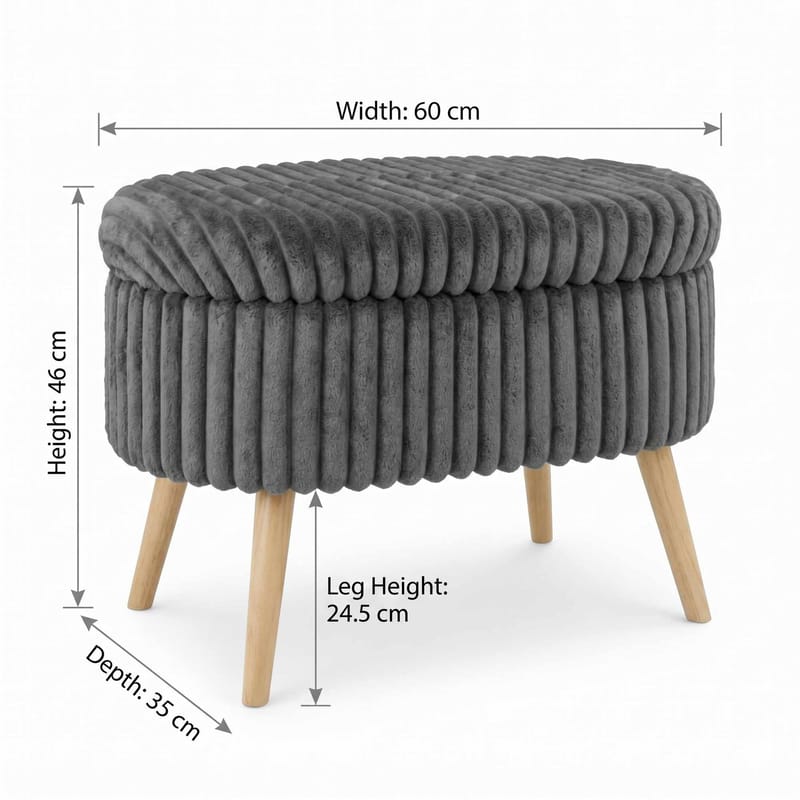 Heba Sittpuff med förvaring 60 cm - Möbler - Vardagsrum - Stolar & sittmöbler - Sittpuff