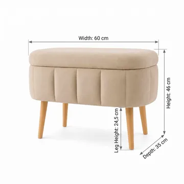 Heba Sittpuff med förvaring 60 cm - Möbler - Vardagsrum - Stolar & sittmöbler - Sittpuff