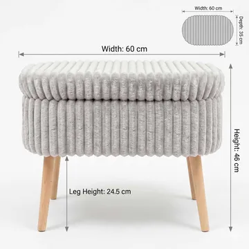 Heba Sittpuff med förvaring 60 cm - Möbler - Vardagsrum - Stolar & sittmöbler - Sittpuff