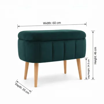 Heba Sittpuff med förvaring 60 cm - Möbler - Vardagsrum - Stolar & sittmöbler - Sittpuff