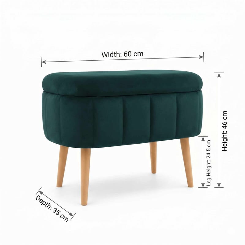 Heba Sittpuff med förvaring 60 cm - Möbler - Vardagsrum - Stolar & sittmöbler - Sittpuff