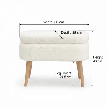 Heba Sittpuff med förvaring 60 cm - Möbler - Vardagsrum - Stolar & sittmöbler - Sittpuff