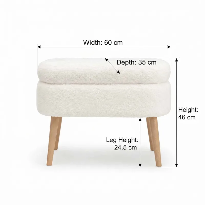 Heba Sittpuff med förvaring 60 cm - Möbler - Vardagsrum - Stolar & sittmöbler - Sittpuff