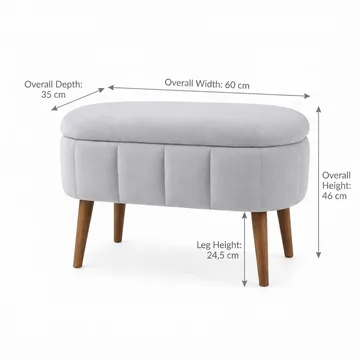 Heba Sittpuff med förvaring 60 cm - Möbler - Vardagsrum - Stolar & sittmöbler - Sittpuff