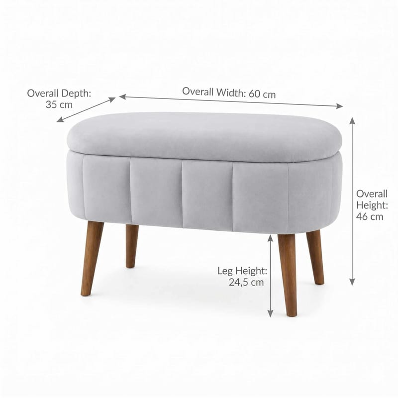 Heba Sittpuff med förvaring 60 cm - Möbler - Vardagsrum - Stolar & sittmöbler - Sittpuff