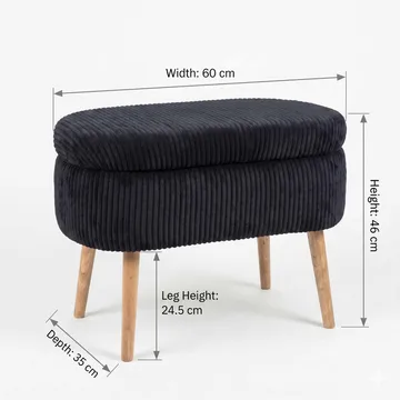 Heba Sittpuff med förvaring 60 cm - Möbler - Vardagsrum - Stolar & sittmöbler - Sittpuff