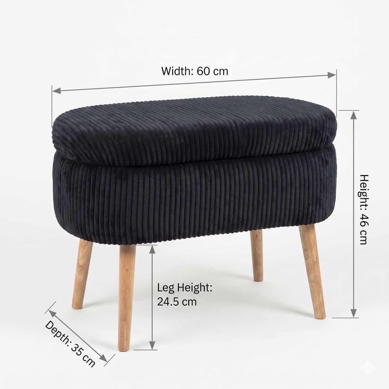 Heba Sittpuff med förvaring 60 cm - Möbler - Vardagsrum - Stolar & sittmöbler - Sittpuff