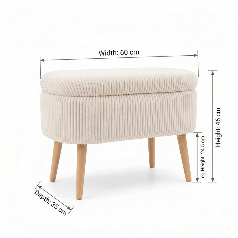Heba Sittpuff med förvaring 60 cm - Möbler - Vardagsrum - Stolar & sittmöbler - Sittpuff