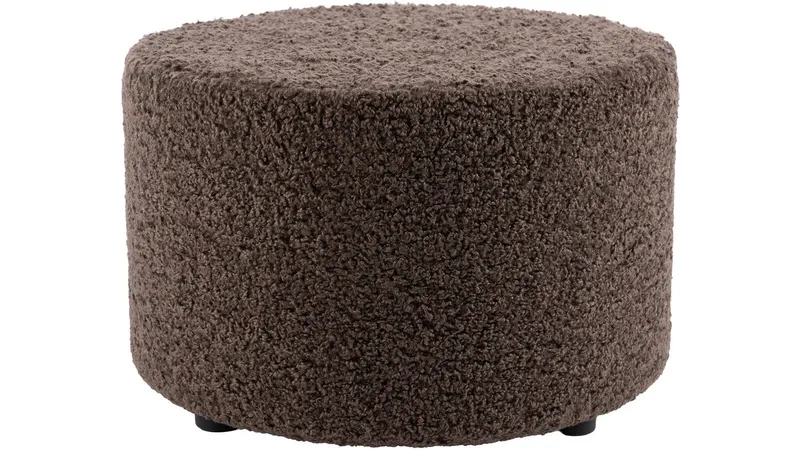 House Puff 55 cm Rund Teddy, Brun