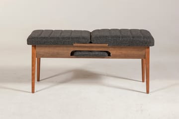 Idehult Bänk 51 cm - Valnöt/Antracit - Möbler - Vardagsrum - Stolar & sittmöbler - Sittbänk