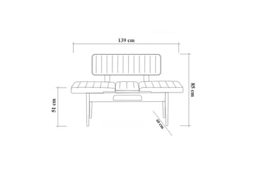 Idehult Bänk 85 cm - Trä/natur/Antracit - Möbler - Vardagsrum - Stolar & sittmöbler - Sittbänk