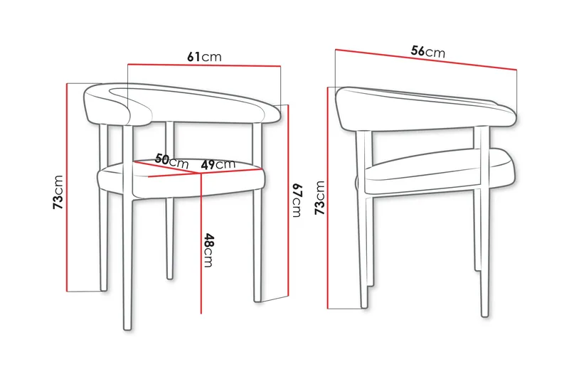 Jacklyn Karmstol - Beige/Svart - Möbler - Vardagsrum - Stolar & sittmöbler - Karmstolar