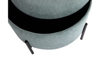 Karan Puff med förvaring 55 cm Rund - Blågrön - Möbler - Vardagsrum - Stolar & sittmöbler - Sittpuff