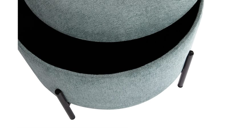 Karan Puff med förvaring 55 cm Rund - Blågrön - Möbler - Vardagsrum - Stolar & sittmöbler - Sittpuff