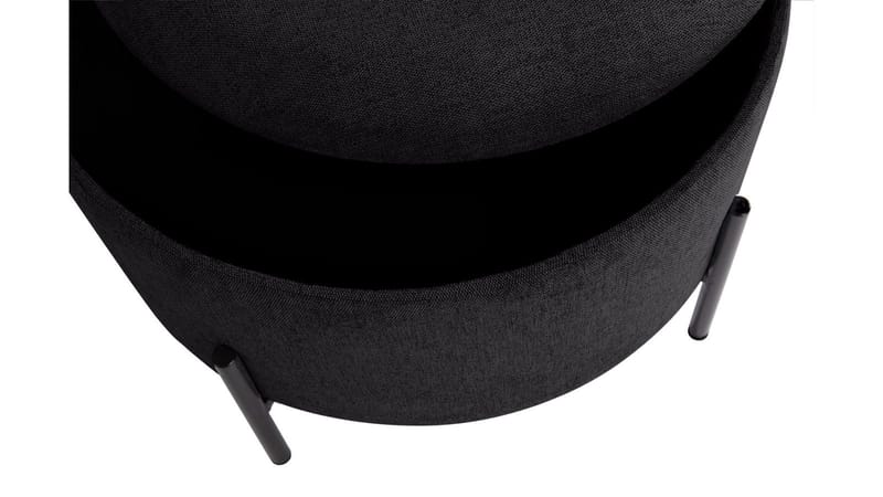 Karan Puff med förvaring 55 cm Rund - Antracit - Möbler - Vardagsrum - Stolar & sittmöbler - Sittpuff