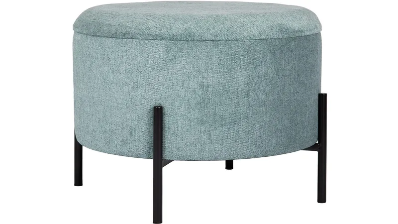 Karan Puff med förvaring 55 cm Rund - Blågrön - Möbler - Vardagsrum - Stolar & sittmöbler - Sittpuff
