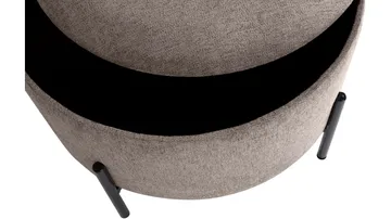 Karan Puff med förvaring 55 cm Rund - Ljusbrun - Möbler - Vardagsrum - Stolar & sittmöbler - Sittpuff