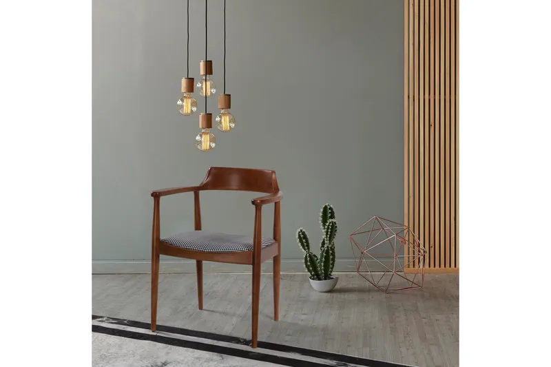 Albero Karmstol, Valnöt/Svart/Vit