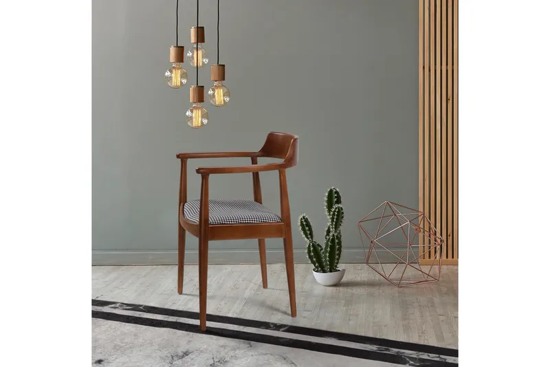 Albero Karmstol - Valnöt/Svart/Vit - Möbler - Vardagsrum - Stolar & sittmöbler - Karmstolar