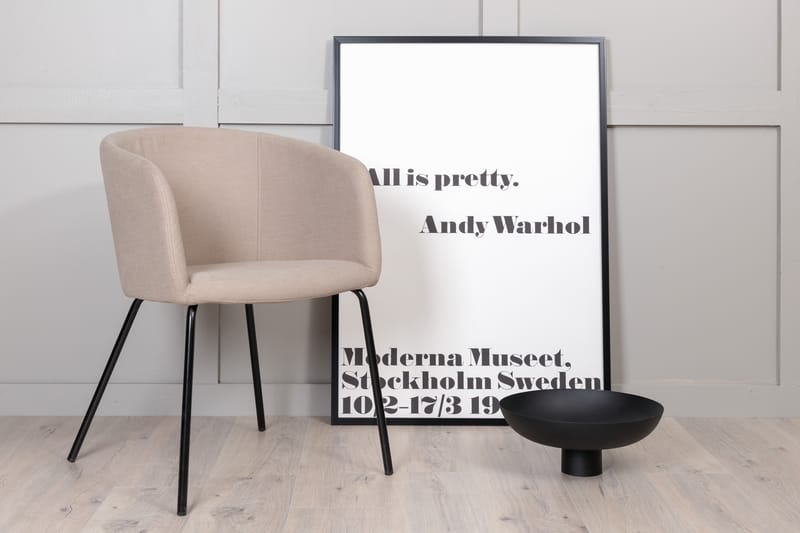 Berit Karmstol med Armstöd - Grå/Svart - Möbler - Vardagsrum - Stolar & sittmöbler - Karmstolar