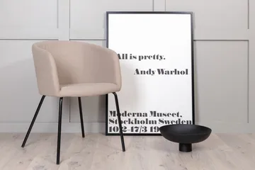 Berit Karmstol med Armstöd - Grå/Svart - Möbler - Vardagsrum - Stolar & sittmöbler - Karmstolar