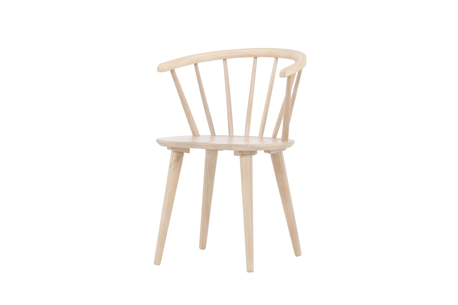 Bobby Karmstol med Armst&ouml;d - Vitlaserad / Gummitr&auml;