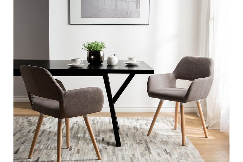 Chicago Stol Set Om 2 St - Brun - Möbler - Vardagsrum - Stolar & sittmöbler - Karmstolar
