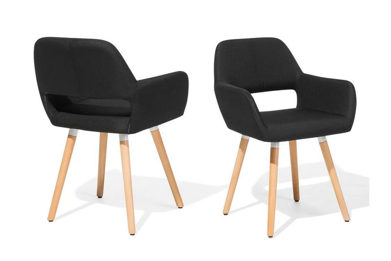 Chicago Stol Set Om 2 St - Svart - Möbler - Vardagsrum - Stolar & sittmöbler - Karmstolar